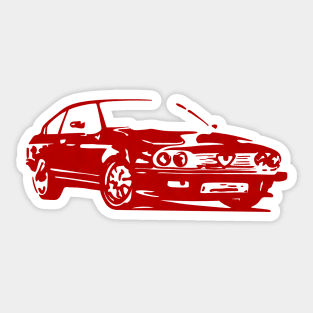 Alfa Romeo GTV6 classic sports car in red Sticker